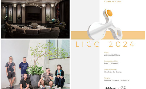 本文由OPEN编辑部撰写
全球指标性设计大奖London International Creative Competition(英国伦敦国际创意大赛,简称LICC),是由来自Farmani Group的两位艺术家Launa Bacon和Hossein Farmani所成立的,于2006年开展至今,已有十九年历史,每年皆向多国设计好手发出邀请,藉由评选出当中佼佼之作,引领建筑、绘画、影像等11大创作领域齐步向前,参赛作品除了能与各国大将切磋,更能得到将作品展示于世人眼前的大好机会!
Pa Sen To八仙果%设计 为充分展显自身「空间设计」品牌的特质,藉由选配迥异材质铺叙多元场景,打破侷限特定风格的框架,引领来访宾客实际体验异材触感,而走访办公室期间又彷若穿梭异域时空,创意美作《Wandering the Cosmos》步步皆予人惊奇感受,更深受赛事评审团讚赏,荣获「Official Selection」佳绩!