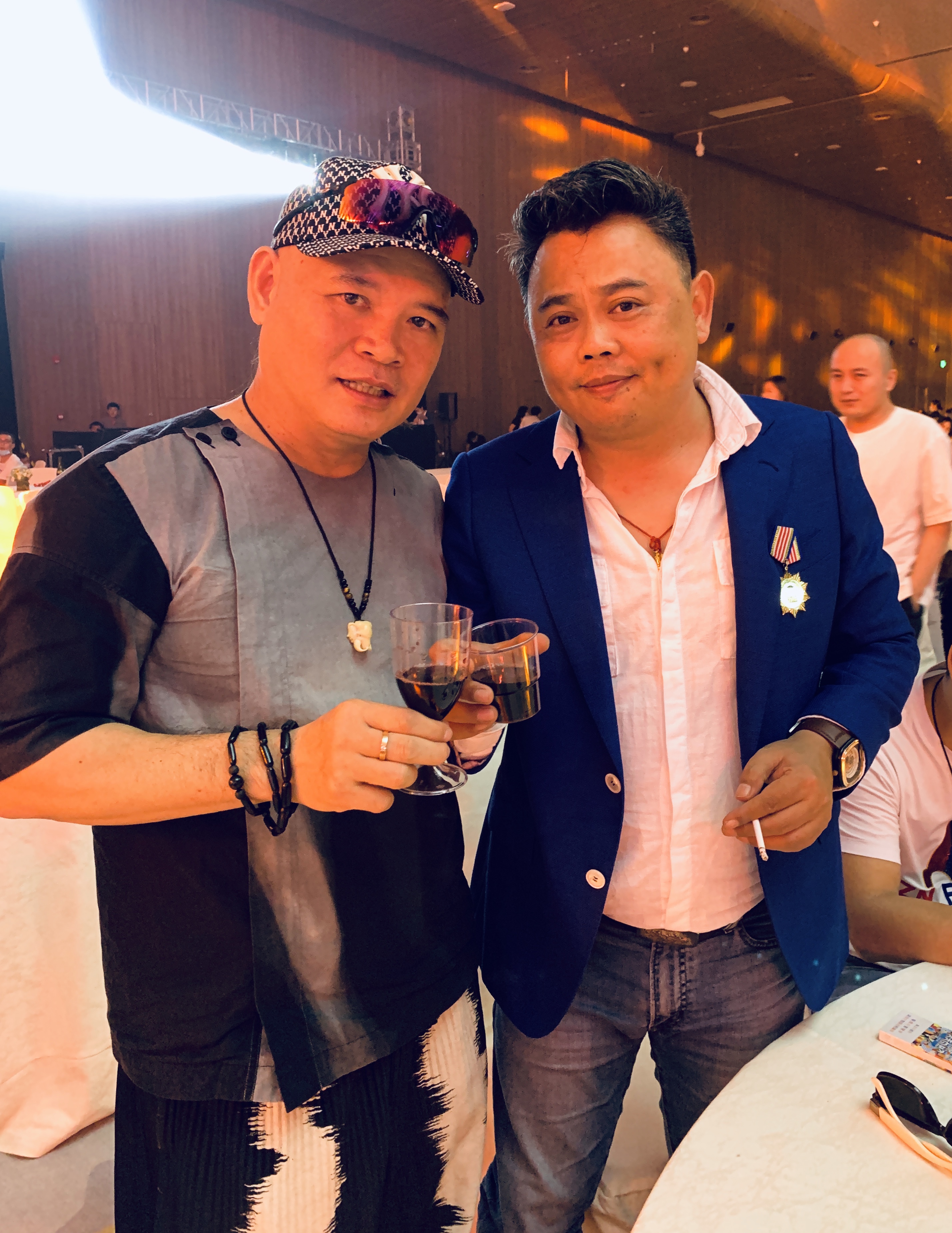 符軍會長與PINKI(品伊國際創意)品牌創始人、澳門國際設計聯合會副會長 劉衛軍先生合影