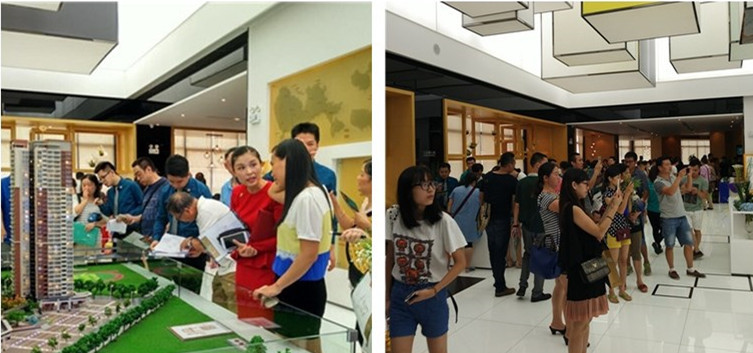 正式对外发布时，吸引了不少意向客户到营销中心品鉴。
据相关统计，在周末两天到访客户一千多批，来访超两千人。现场人气爆棚，气氛十分火热!