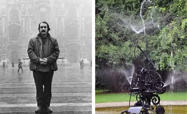 ▲图为：丁格利及其早期代表作品
  
