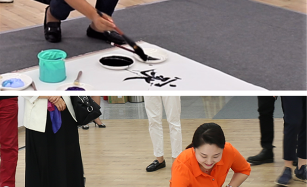 图上|特邀嘉宾刘杰现场即兴手绘、 图下|特邀嘉宾周小妮现场即兴手绘