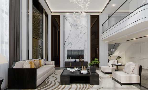 客厅为住宅的灵魂空间，要体现出空间的气质很重要。
The sitting room is the soul space of the residence, should reflect the temperament that gives a space very important.