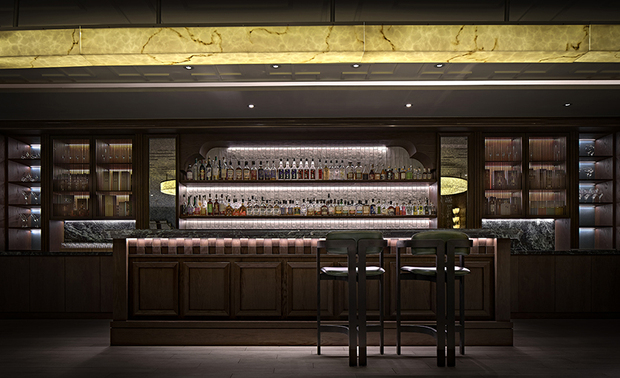 餐厅内专属酒吧「RED Bar」,为空间中独特的主视觉,将古朴的木製吧台结合绿色大理石檯面,酒柜则以格栅设计隐约透出橘红壁布,在莹白灯带、玻璃镜材的点缀下,展现揉入传统典雅与现代时尚的品酒场域,顾客可于此品尝融合台湾本土风味的特色调酒,于微醺时分重温海派租界的浪漫文人气息。
营业时间:
周日~四18:00~23:00(last order 22:00)
週五~六及国定连续假日延长营业至01:00(last order 24:00)
Bar food 21:00开始提供