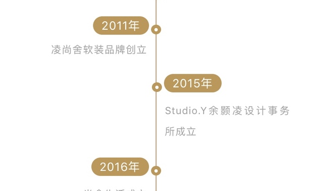 在过去的九年时间里，公司通过不断的磨砺与成长，逐渐形成了自己的品牌矩阵。在公司主品牌Studio.Y余颢凌设计事务所之后，为了满足多元化的市场消费需求，建立起了针对30-35岁客群的品牌副牌——尚舍生活设计，最终形成了设计双品牌驱动。此外，公司还打造了全产业链支撑品牌：凌尚舍软装和尚瓴国际贸易。2019年，我们对设计品牌与全产业链品牌进行了全新的梳理，完成了以“尚舍生活”为企业主品牌的品牌架构整合。