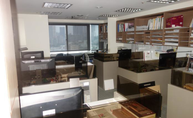 图为天坊各设计团队相对独立的办公空间设置