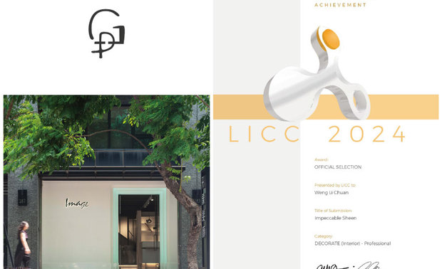 本文由OPEN编辑部撰写
全球指标性设计大奖London International Creative Competition(英国伦敦国际创意大赛,简称LICC),是由来自Farmani Group的两位艺术家Launa Bacon和Hossein Farmani所成立的,于2006年开展至今,已有十九年历史,每年皆向多国设计好手发出邀请,藉由评选出当中佼佼之作,引领建筑、绘画、影像等11大创作领域齐步向前,参赛作品除了能与各国大将切磋,更能得到将作品展示于世人眼前的大好机会!
巨设计集团-GD 透过融入空间各处的斜角、斜线造型,令素淨简约的洗鍊场域满盈层次感,并偕同灿金吊灯及壁灯穿梭镜面、抛光地坪间的光影变化,酝酿吸睛多变的时髦氛围,美髮沙龙《光颖斜意》于本届赛事赢获「Official Selection」奖项,精美设计再添品牌光采!