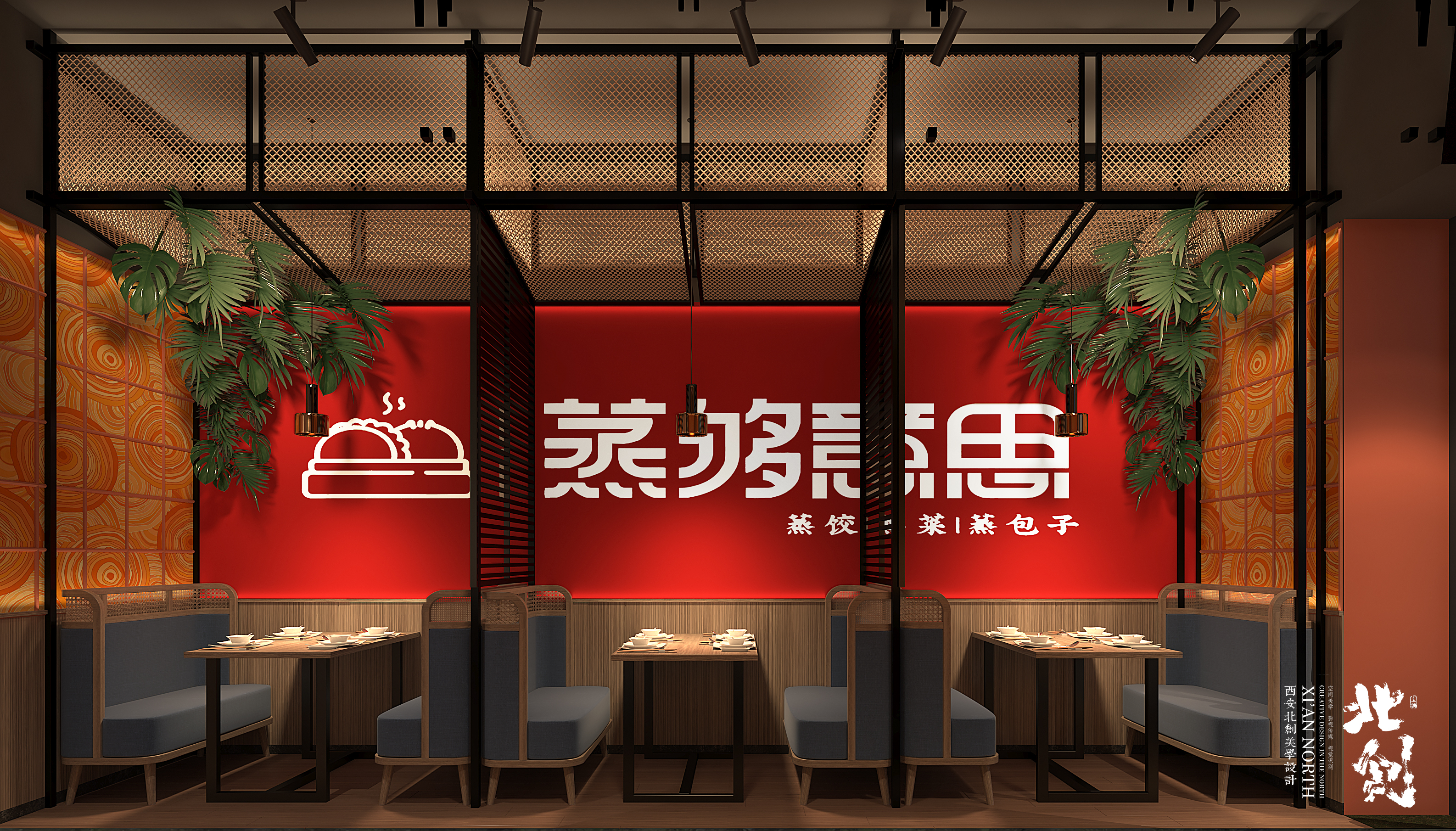 一层卡座效果图