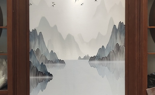 茶室中部背景墙2