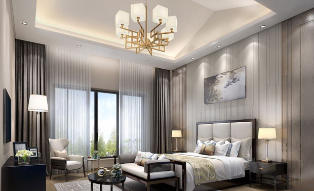 主卧，合理利用顶面空间，让空间更舒适。
Advocate lie, reasonable use top face space, let a space more comfortable.