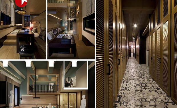 ▲上图为改造后的全景

面对如此紧凑的空间，曾建龙克服了设计以及技术上的各种困难，为这家人打造了属于各自的独立空间。

 
② 项目名称：大连红旗谷酒店
