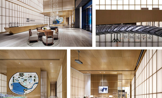 绿景•红树湾一号销售中心

整个空间设计，以一种成熟而收敛的方式从大环境中抽离出来，使整个空间立于纷繁，而静于内心。材质、光影、伦理、空间气场的收放聚散。 以巨大的仪式感，升华整个空间的气场，使人们在空旷静谧的空间中，感受到敬意和尊重。

不着一处，不留一痕，藉由空间这种外在的物质形态给生活带来看不见的、内在的精神。而将禅意和静谧的内核挥洒得尽致淋漓。 
