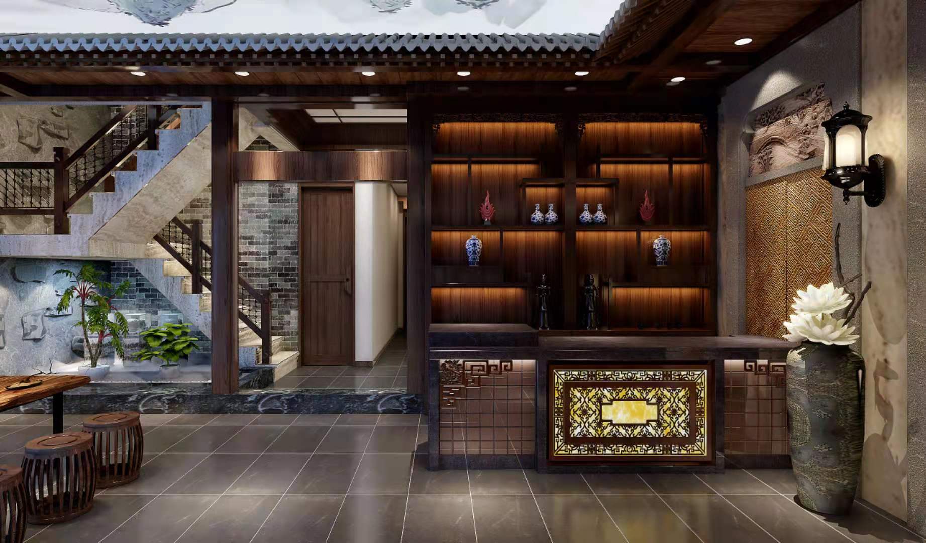 不同的空间其形式与意蕴不同，于金厨而言，审美与艺术中的内省体验、直觉感情的时代感是设计的核心所在，感悟城市中的自然静谧。