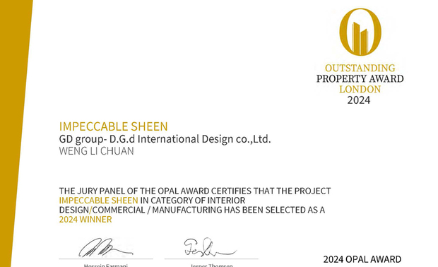 
本文由OPEN编辑部撰写

OUTSTANDING PROPERTY AWARD LONDON，OPAL（英国伦敦杰出地产大奖）由全球知名企业集团Farmani Group组织，并以招揽全球最佳建筑师、室内设计师与房地产开发商为目标，在创造异业菁英联合平台的同时，找寻各地最富创造力、革新感、社会影响力与永续性的设计方案。参与者有机会替自己最新颖的企划，博得国际能见度，并且和产业的先驱及专业人士进行交流。

巨设计集团 执行长 黄静文 于得力之作《流光趣忆》中致力营造使孩童徜徉其中、尽情探索的成长历程，洋溢童趣欢乐气息的幼儿教育园区；而巨设计作品《光颖斜意》则运用巧思导入斜角意象，注入玻璃、金属、木质等多元素材，塑造绽放细緻光泽的优雅髮廊。两件作品皆精准回应客户需求，并从本次竞赛中脱颖而出，获颁「Winner」奖项！

