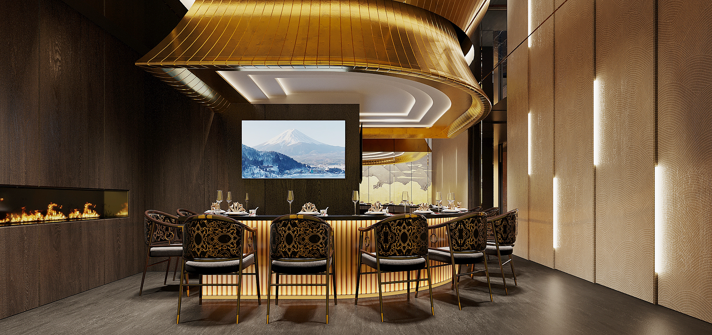 △用餐吧台效果图